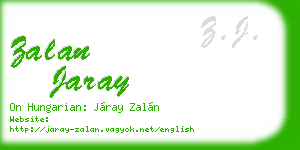zalan jaray business card