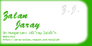 zalan jaray business card